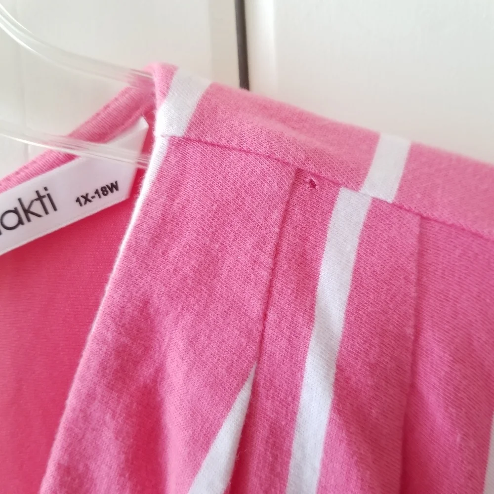 Eshakti 1X Pink Lined Dress Faux Wrap Plus 18 W 20 - Picture 3 of 12